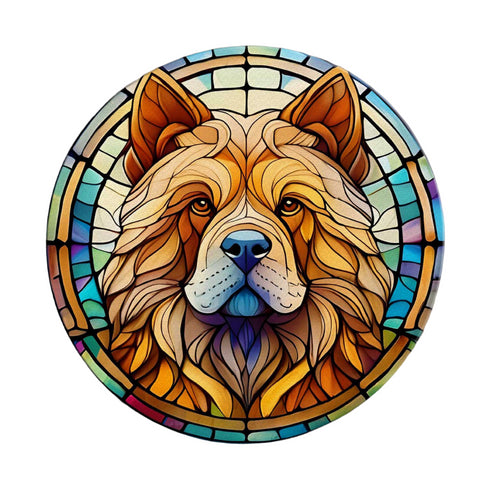 Chow Chow Glass Suncatcher Worktop Saver